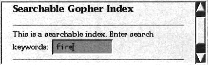 Searchable Gopher Index
